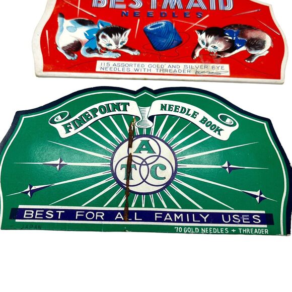 Sewing Needle Sets Vintage Best Maid, Finepoint, Advertising For Tombstones - Picture 6 of 16